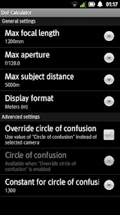 Free DoF Calculator Free APK for Android
