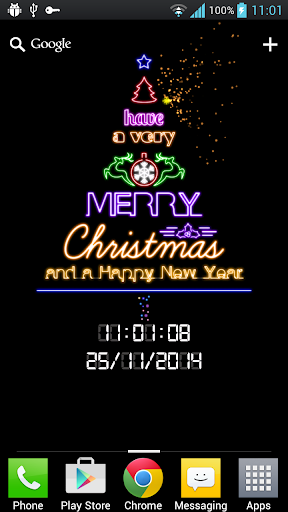 【免費個人化App】霓虹燈聖誕樹動態桌布-APP點子
