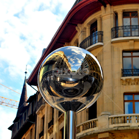 Spherical view, Geneva street by Sajal Gupta - City,  Street & Park Vistas