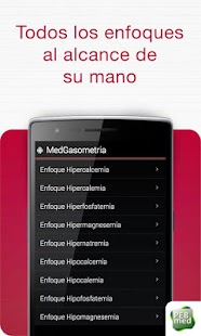 Captura de pantalla de la aplicacion Android Doctor Blood Gas ABG