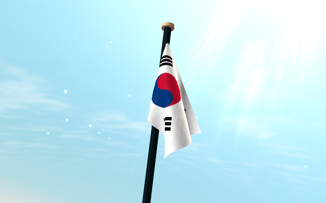 South Korea Flag 3D