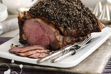 Herb & pepper crusted rib of beef