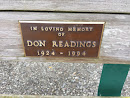 Don Readings Memorial Bench 