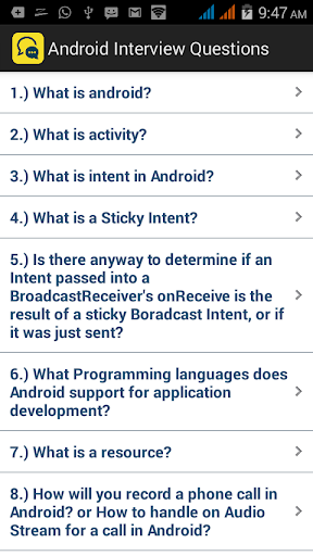 Interview Questions Android