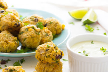 Southwestern Baked Falafels with Corn &amp; Black Beans