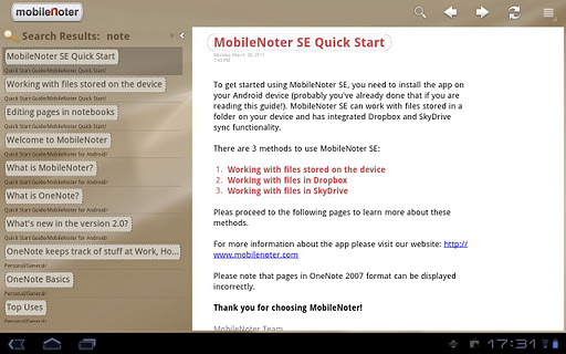 MobileNoter SE HD for Tablet v2.1.0