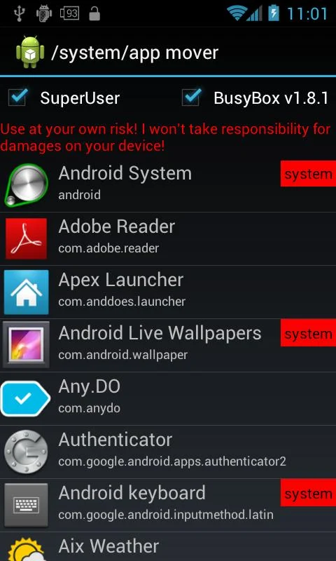 /system/app mover - screenshot