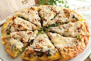 Frittata with Baby Broccoli and Cheddar