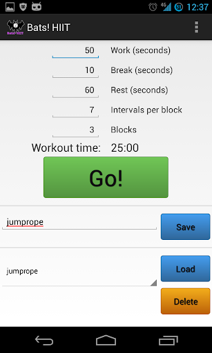 Bats HIIT Interval Timer