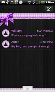 GO SMS - Purple N Black Plaid