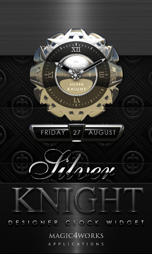 Silver Knight Clock Widget