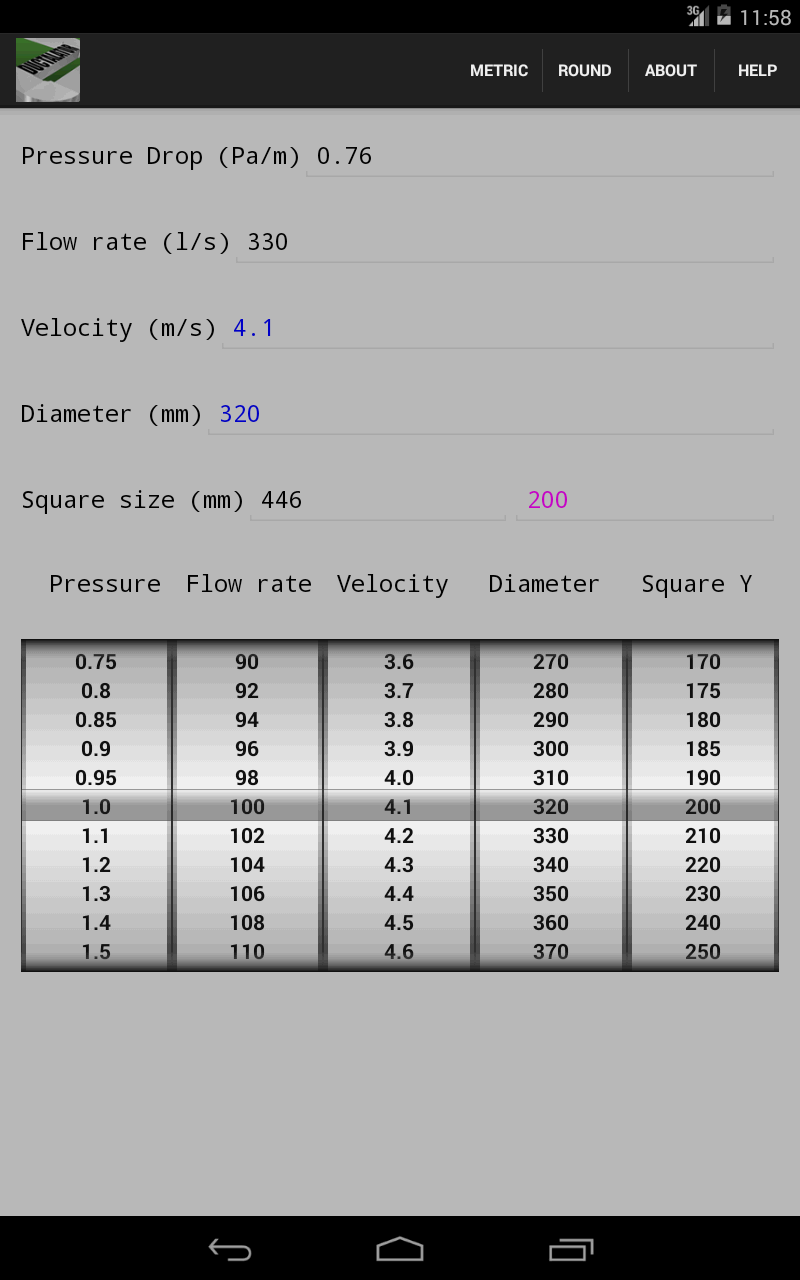 Ductulator Screen 3