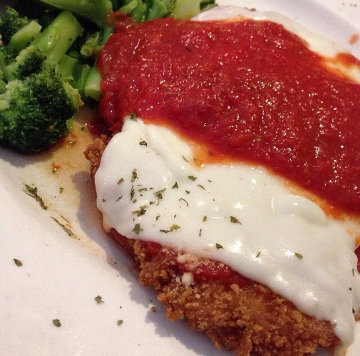 Chicken Parmesan - so crispy and the sauce is amazing!