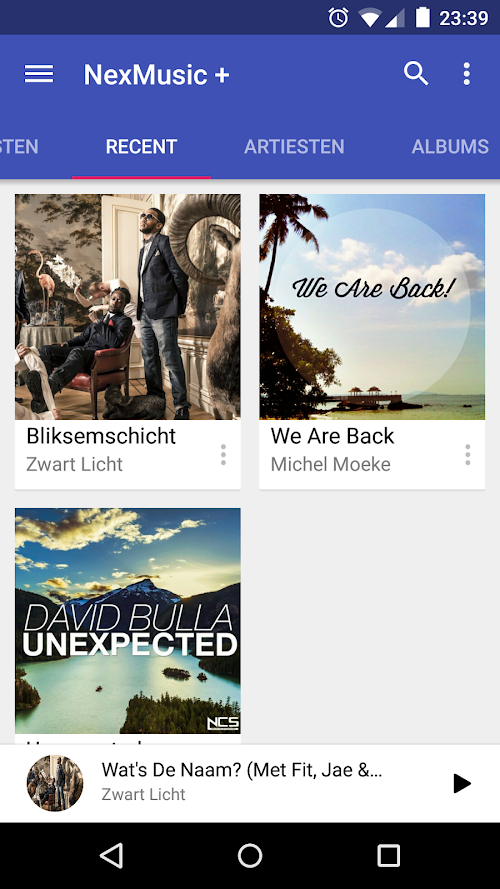 Android application NexMusic + screenshort