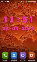 Pink Digital Clock poster 1