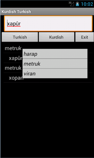 Turkish Kurdish Dictionary
