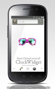 Download ハート型サングラスの時計ウィジェット”PINK” APK for Android