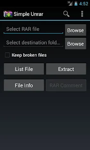 Simple Unrar - screenshot thumbnail