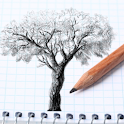 Pencil Drawing Tree logo