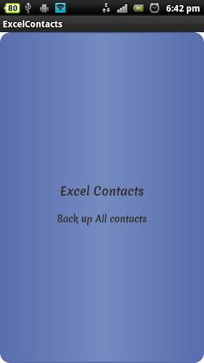 Excel Contacts