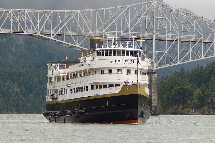 AdventureSmith offers family sailings on small cruise lines, such as Un-Cruise Adventures. Shown here, Un-Cruise's S.S. Legacy on the Columbia River.