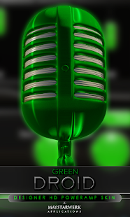 Free Download Poweramp skin green droid APK
