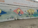 Arte no muro da escola
