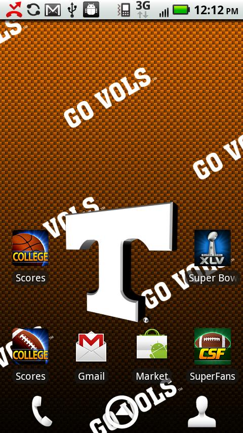 Android application Tennessee Vols Live Wallpaper screenshort