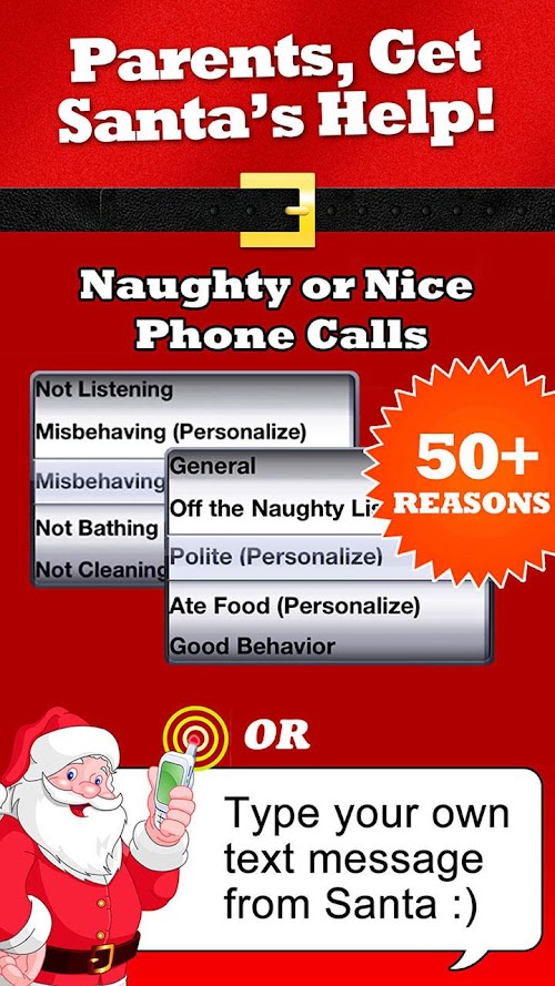 Android application Santas Magic Phone Call &amp;Text screenshort