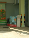 HSBC Blue Pig Statue