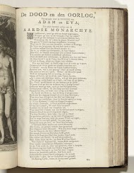 Vers bij de prent van de Zondeval als de oorzaak van de Oorlog en Dood, ca. 1707-1708