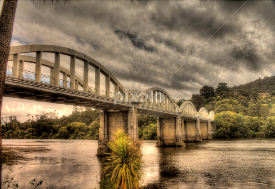 Tuakau Bridge HDR by Rick Lussi - Buildings & Architecture Bridges & Suspended Structures