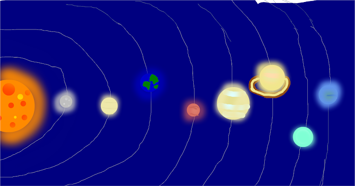 First drawing 4 me. solar system.