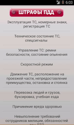 Все штрафы ПДД 2014