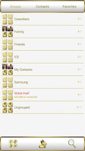 download Dialer Frame Gold White Skin free