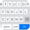 Emoji Keyboard-Emoticons,White mobile app icon