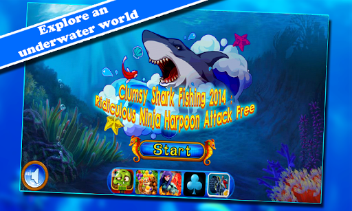 【免費動作App】Clumsy Shark Fishing 2014-APP點子