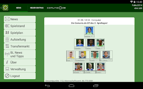 Comunio Screenshot