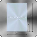 Cross-section performance mobile app icon