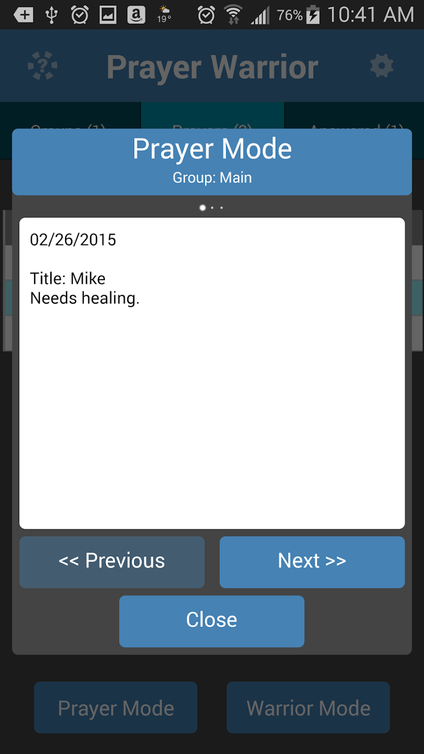Prayer Warrior Screen 2