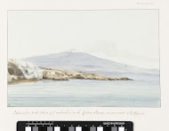 Gezicht op de kust met brede monding van rivier Porcari, voorheen Pantagias genaamd