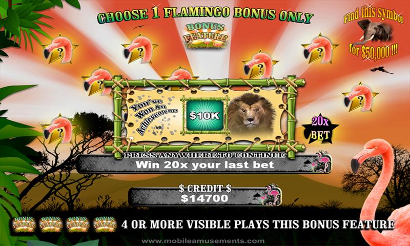 Flamingo Jungle Safari Slots $ Screen 3