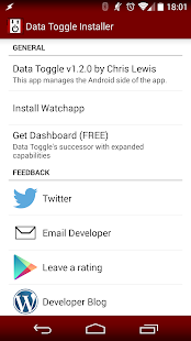 Data Toggle for Pebble - screenshot thumbnail