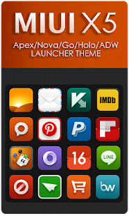 MIUI X5 HD Apex/Nova/ADW Theme - screenshot thumbnail