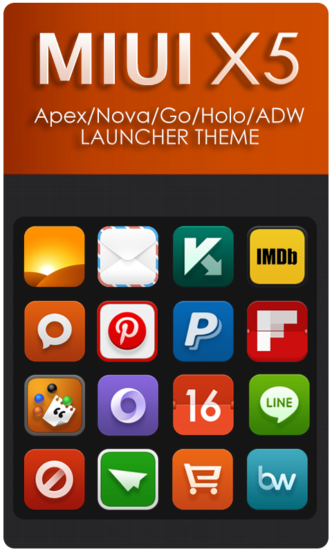 MIUI X5 HD Apex/Nova/ADW Theme - screenshot