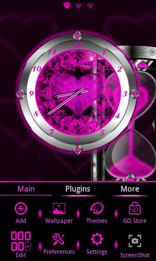 Pink Valentine Clock