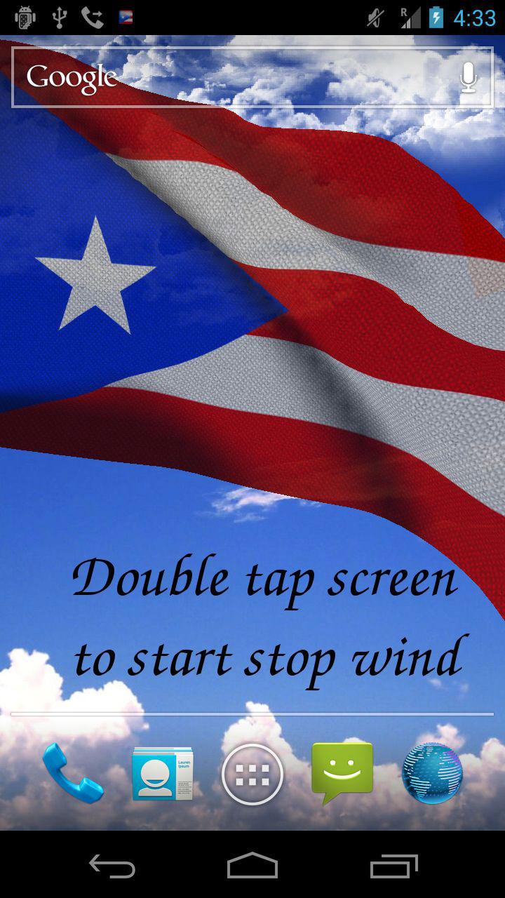 Android application 3D Puerto Rico Flag + screenshort