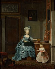 Portret van Suzanna Cornelia Mogge en haar dochter Johanna Ferdinanda van Collen