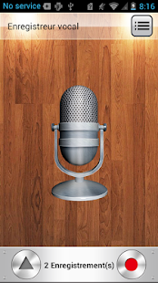 Capture d'ecran de l'application Android Voice Recorder