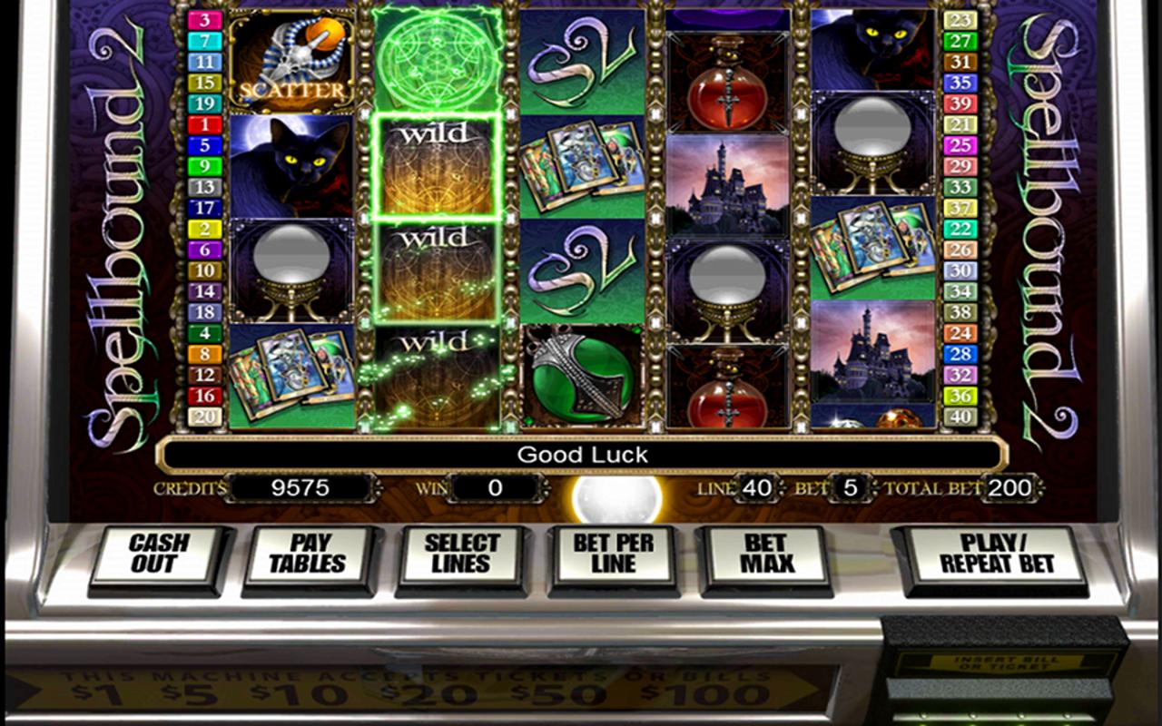 Android application Spellbound 2 HD Slots screenshort